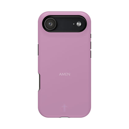 Amen Pink iPhone Case | Minimal Christian Faith Phone Case