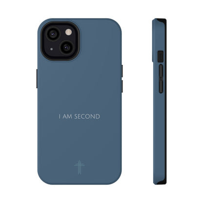I Am Second Blue iPhone Case | Minimal Christian Faith Phone Case