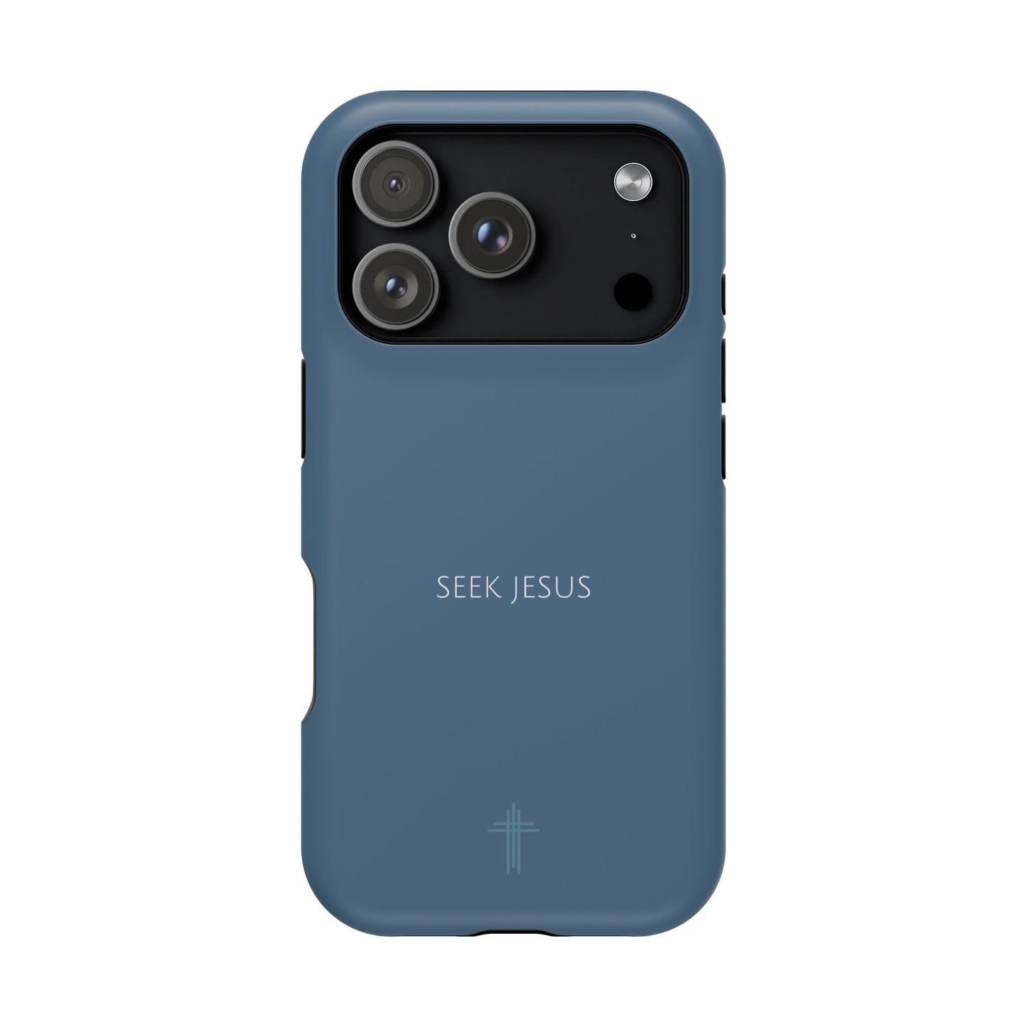 Seek Jesus Blue iPhone Case | Minimal Christian Faith Phone Case