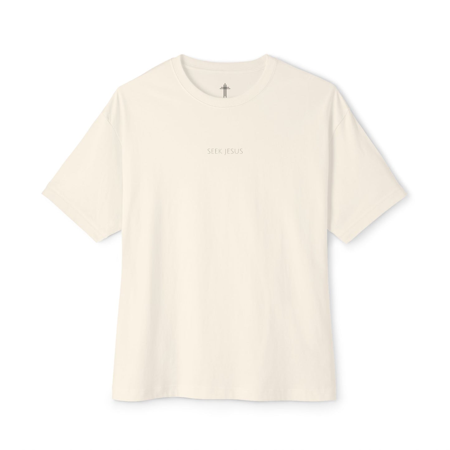 Seek Jesus Oversized Boxy Christian T-Shirt | Minimal Faith-Based Apparel