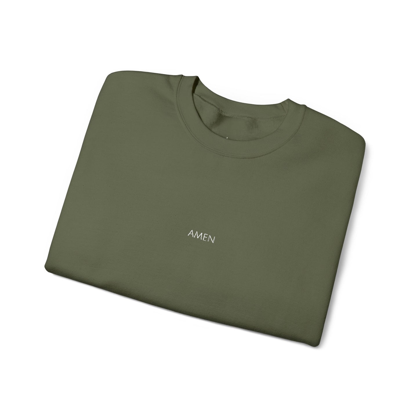 Amen Embroidered Crewneck | Minimal Christian Sweatshirt