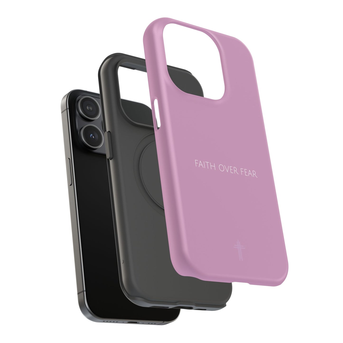 Faith Over Fear Pink iPhone Case | Minimal Christian Faith Phone Case