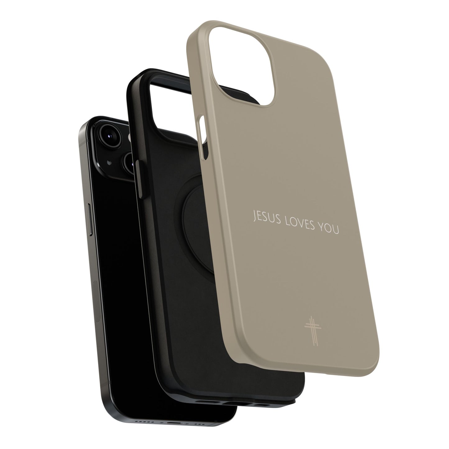Jesus Loves You Tan iPhone Case | Minimal Christian Faith Phone Case
