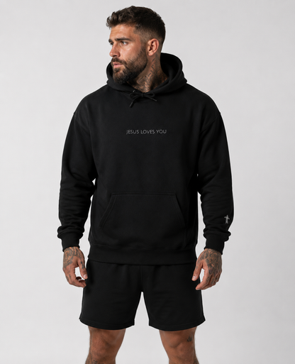 Jesus Loves You | Embroidered Christian Hoodie