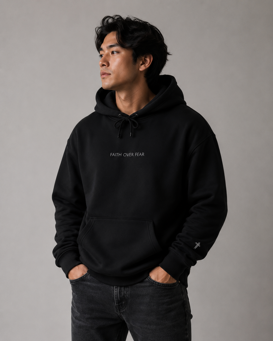 Faith Over Fear | Embroidered Christian Hoodie