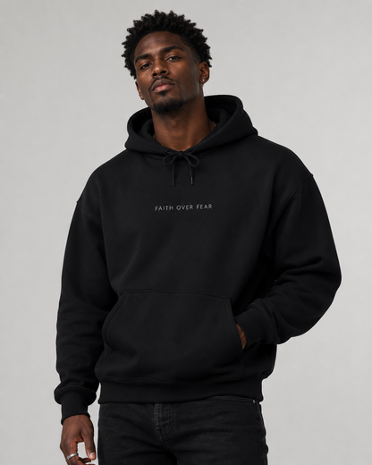 Faith Over Fear Hoodie | Minimal Christian Faith-Based Apparel