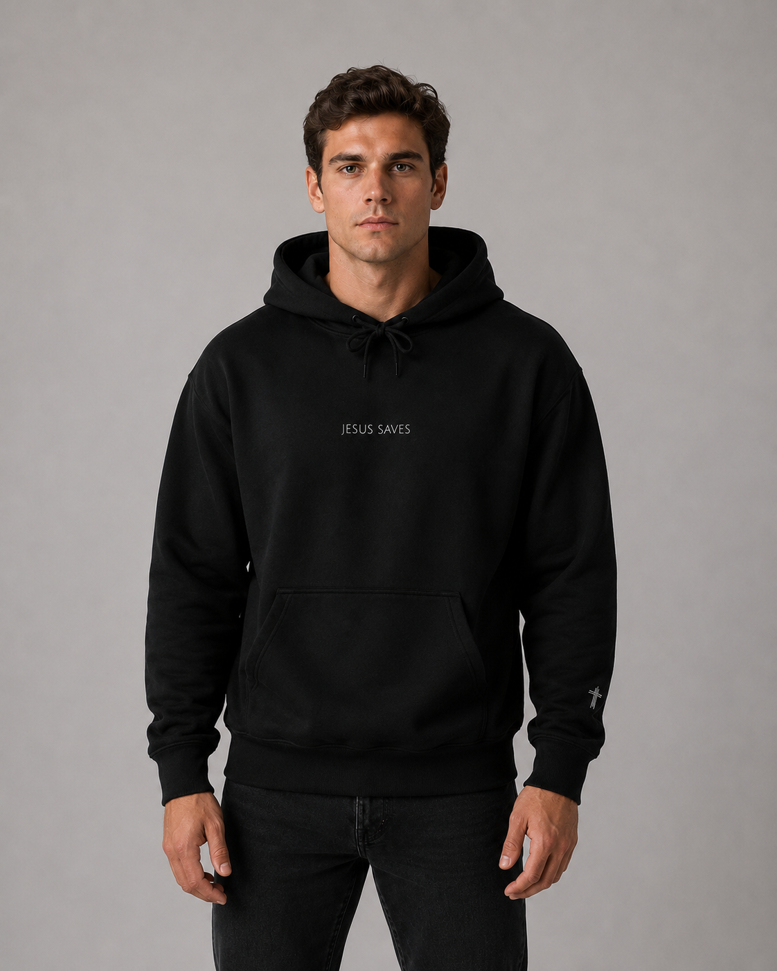Jesus Saves | Embroidered Christian Hoodie