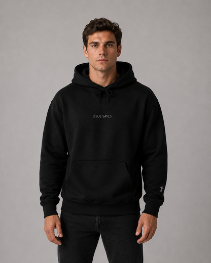 Jesus Saves | Embroidered Christian Hoodie