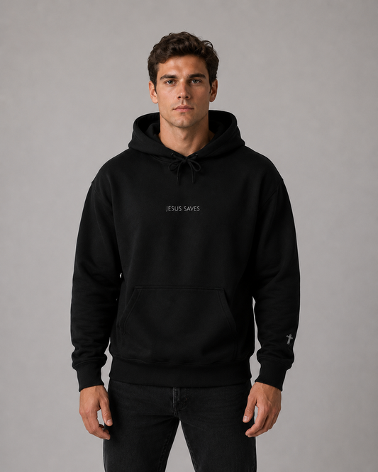 Jesus Saves | Embroidered Christian Hoodie
