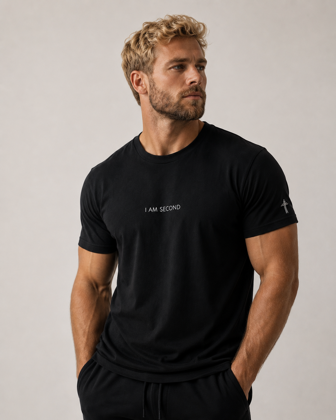 I Am Second Embroidered Christian T Shirt | Minimal Faith Tee