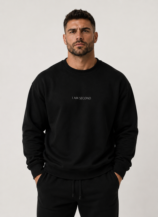 I Am Second Christian Crewneck Sweatshirt | Minimal Faith Apparel