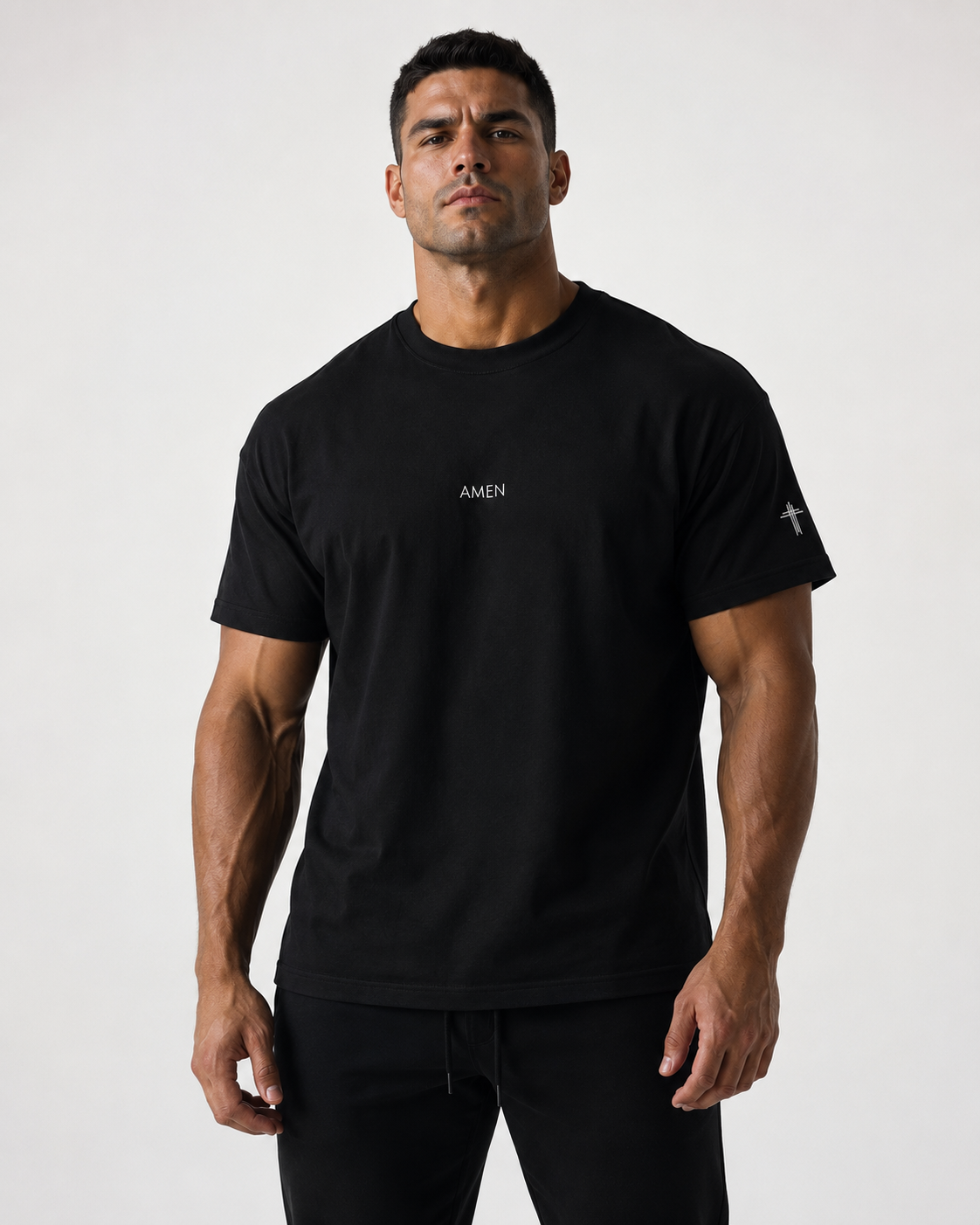 Amen Embroidered Christian T Shirt | Minimal Faith Tee