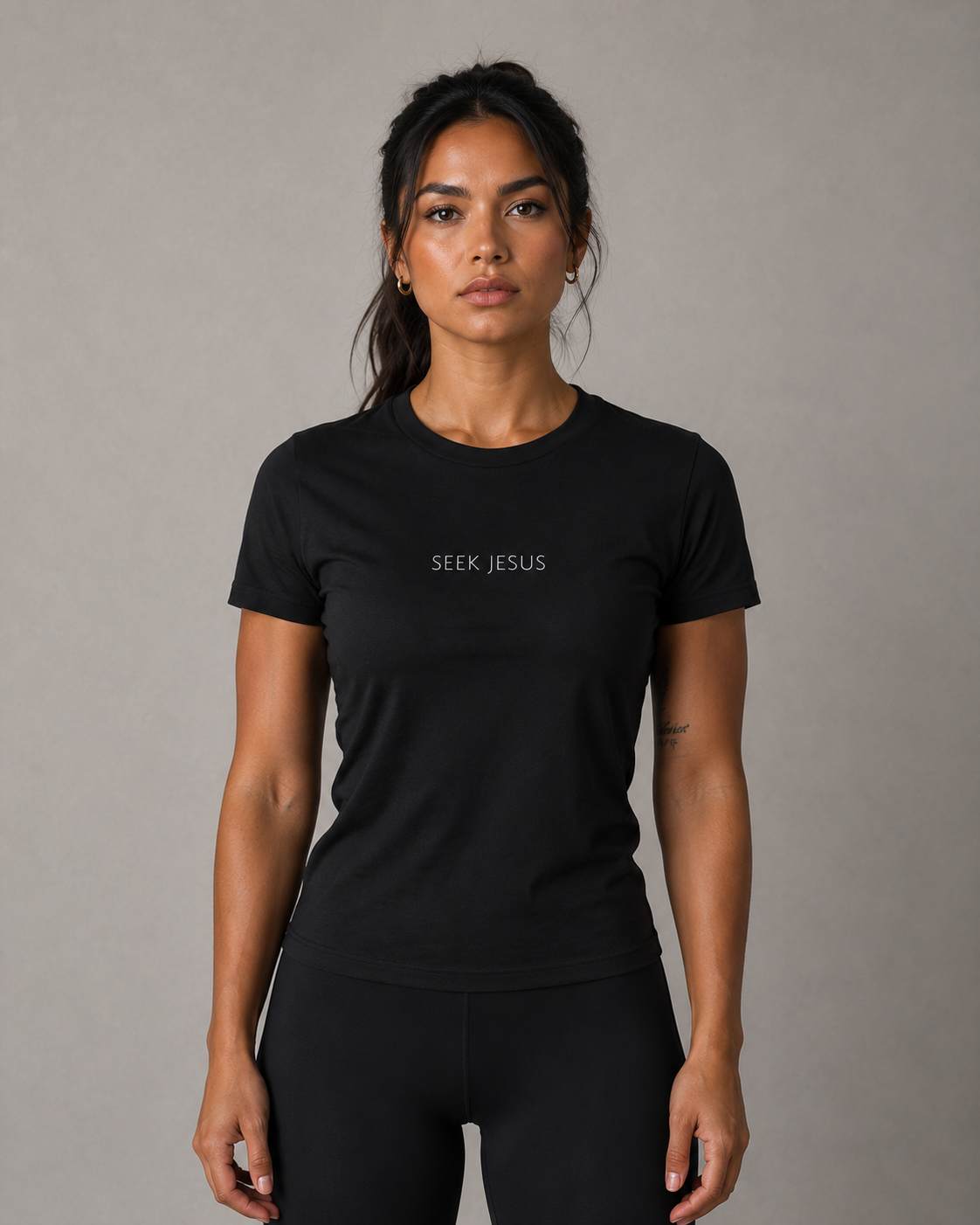 Seek Jesus Women’s Christian T-Shirt | Minimal Faith-Based Apparel