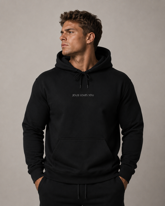 Jesus Loves You Hoodie | Minimal Christian Faith-Based Apparel