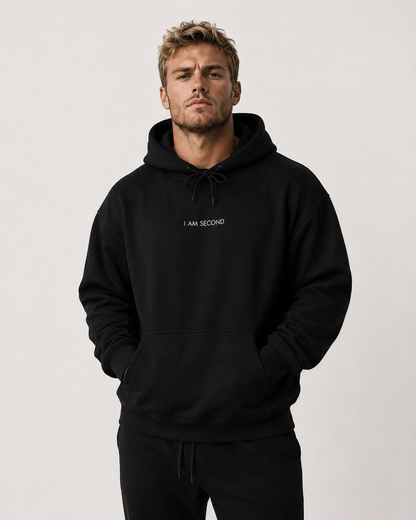 I Am Second Hoodie | Minimal Christian Faith-Based Apparel