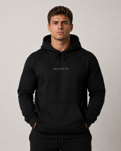 Jesus Loves You Hoodie | Minimal Christian Faith-Based Apparel
