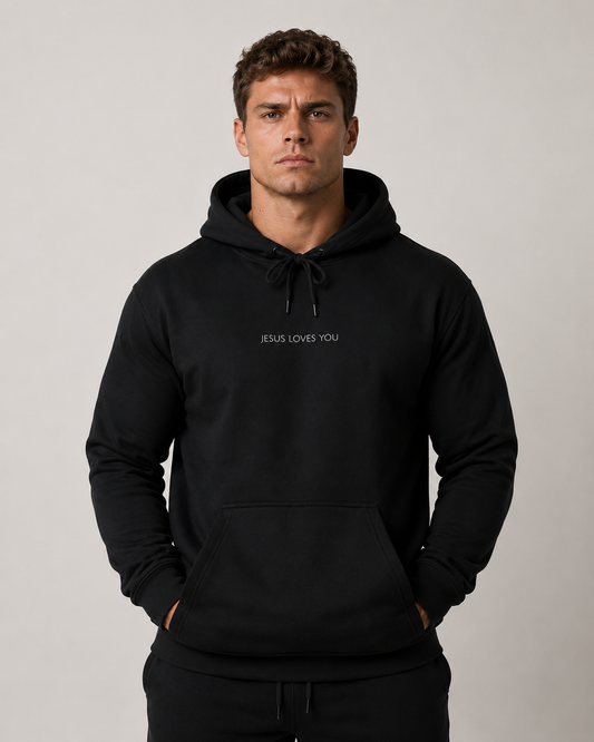 Jesus Loves You Hoodie | Minimal Christian Faith-Based Apparel