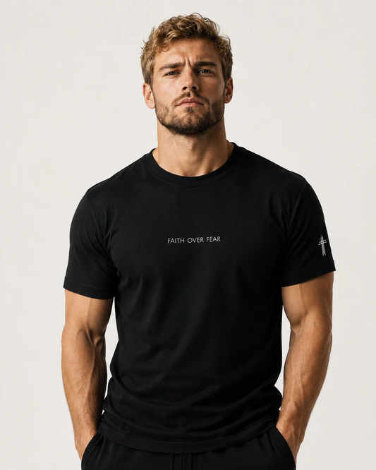 Faith Over Fear Christian T Shirt | Minimal Faith Tee