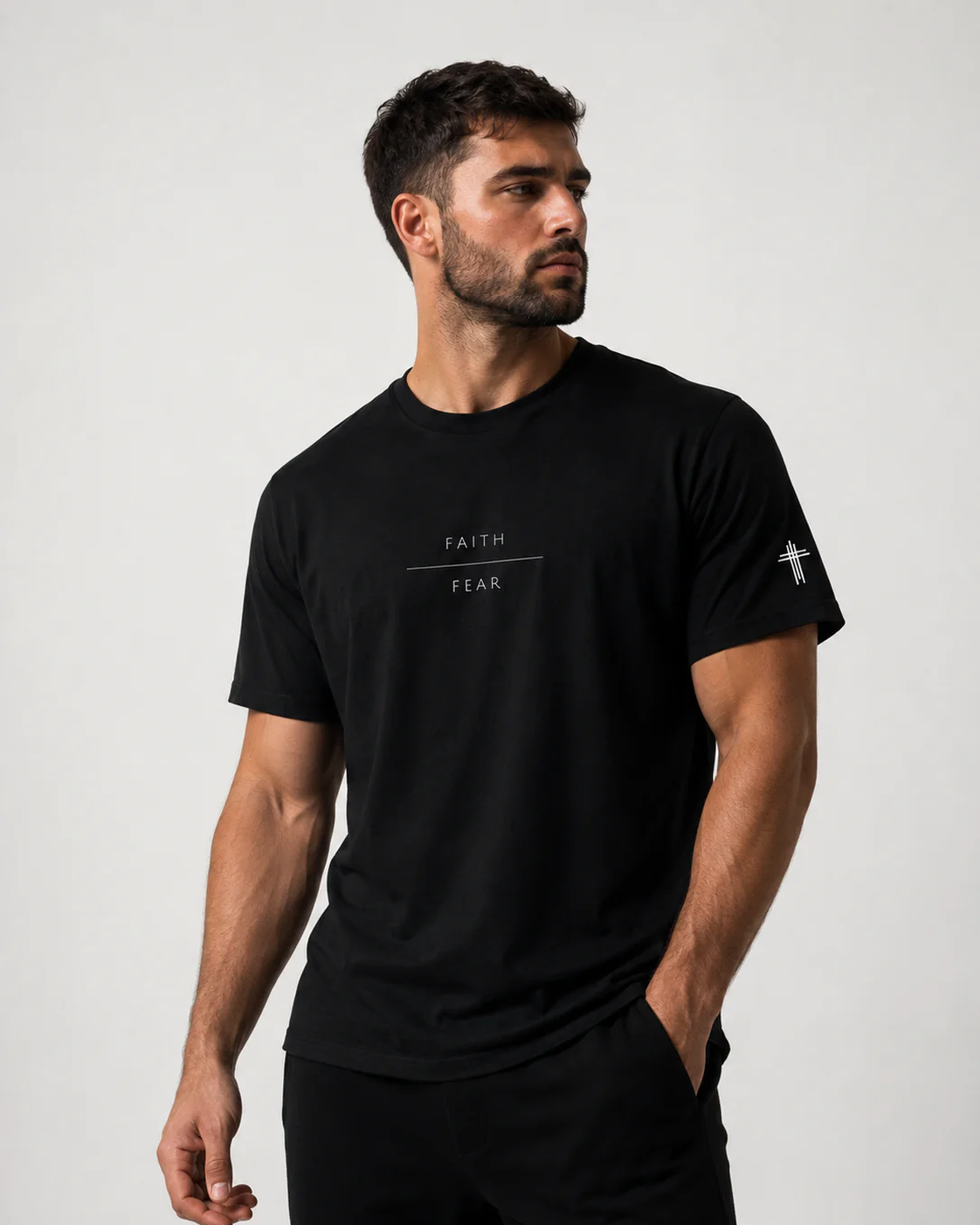 Faith Over Fear Christian T Shirt | Minimal Faith Tee