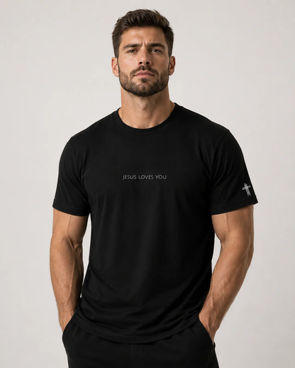 Jesus Loves You Christian T Shirt | Minimal Faith Tee